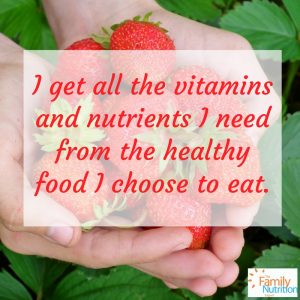 Healthy eating affirmations for good nutrition